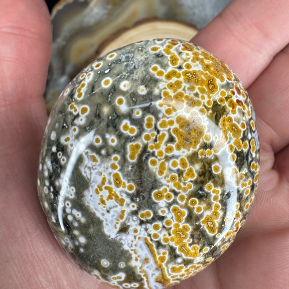 Rare Orb Vineless Ocean Jasper Palm | High Grade | Natural Healing Madagascar - Picture 5 of 6